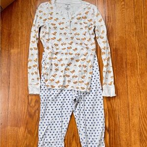 Roller Rabbit Chick and Hearts Mismatched Pajama Set